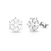 Philip Jones Sterling Silver Snowflake Quote Earrings