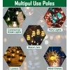 Tigerden 10ft String Light Poles for Soft Surfaces, Light Poles