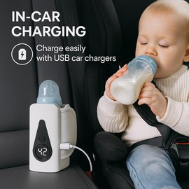 Baby Bottle Warmer Electric | Portable Bottle Warmer for Baby, Travel Bottle Warmer, Chauffe Biberon Portatif, Cordless Portable Bottle Warmer for Travel,