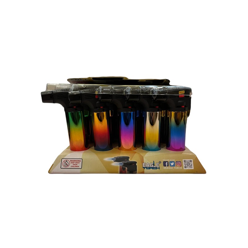 Eagle Lot of 3 Eagle torch lighters with neo chrome