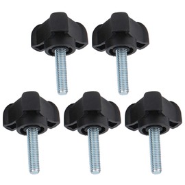 5Pcs Adjustable Knob Bolt Thumb Screw M6 25mm Plastic Three Arc Handle Screw Hand‑Twisted Locking Handle