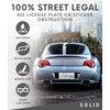 Silicone Black License Plate Frame Covers 2 Pack- Front and