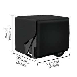 TOCCOOL Portable Generator Cover Heavy Duty Waterproof - 26" x 20" x 20", All-Weather Protection with Snow/UV/Wind Resistance, Compatible with iGen4500, Durostar DS4000S, XP4850EH (Black)