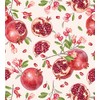 Violet Linen European Pomegranates Flowers Pattern, Polyester Woven Printed Fabric,
