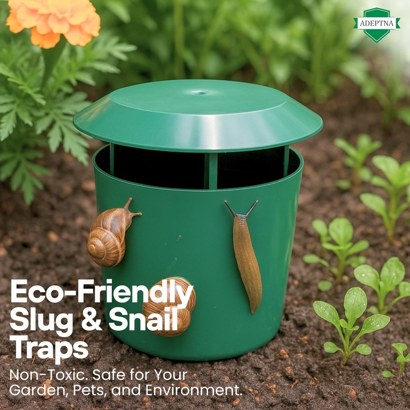ADEPTNA ECO FRIENDLY NON-TOXIC PLASTIC SLUG AND SNAIL TRAP –