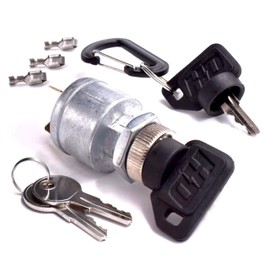 HD Switch Replacement EZGO Golf Cart Ignition TXT, ST350, ST Sport, Express, Clays Car, 1000, 1100, 12 - with 2 Upgraded Keys & Free Carabiner