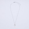 GAVU Women's Cross Necklace with Pearl Pendant White and 925