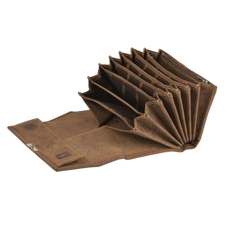 Greenburry Waiter's Wallet Set Leather Brown Antique Waiter's Set Wallet