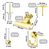 AccEncyc Gold Push Pin Kit 310 Pcs Decorative Thumb Tacks