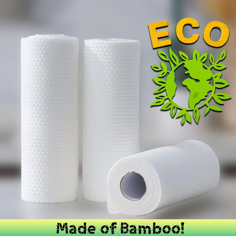 Reusable Bamboo Kitchen Rolls – Washable & Eco-Friendly Dish Cloths