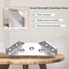 20 Pack Universal Stainless Steel Furniture Corner Connector, Stainless Steel