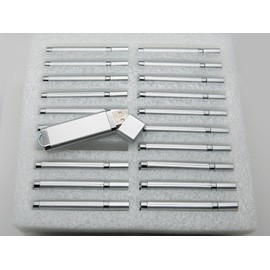 Standard 128MB USB 2.0 Silver Pen Drive w/Cap (128 Megabyte, Not Gigabyte) (5 Pack)