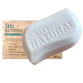 SKIN NATURAL - Shampoo Sólido 90g - Reduce la Caída del Cabello, AntiCanas, AntiCaspa y Disminuye el Cabello Graso - Champú y Acondicionador en barra 