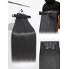 Frodio Clip Ins Hair Extensions Black: Remy Real Human Hair