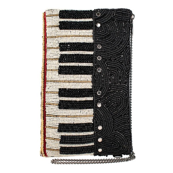 Mary Frances Women Keys to My Heart Beaded Piano Crossbody