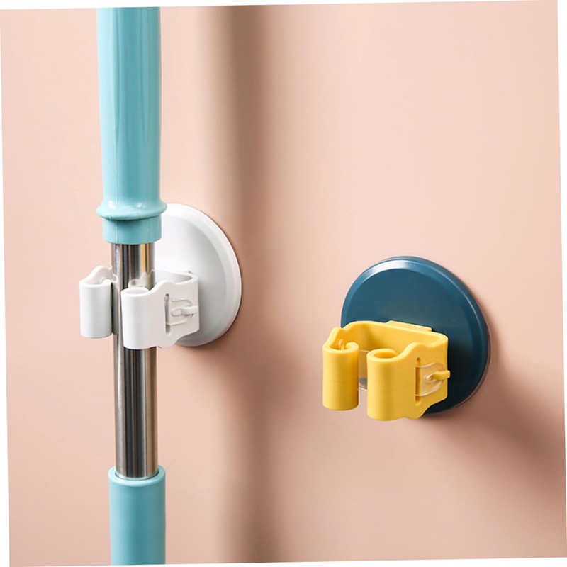 Ipetboom 3pcs Wall Mounted Broom Holder Mop Clamp Slip Clips
