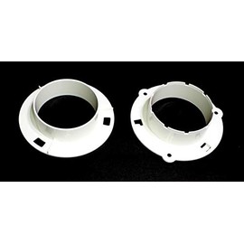 CONECTOR BLANCO DE CONECTOR DE CONECTOR DE PARED PARA VENTILADOR DE SECADORA DE 6 pulgadas PARA TUBOS DE 4 pulgadas... (1 paquete)