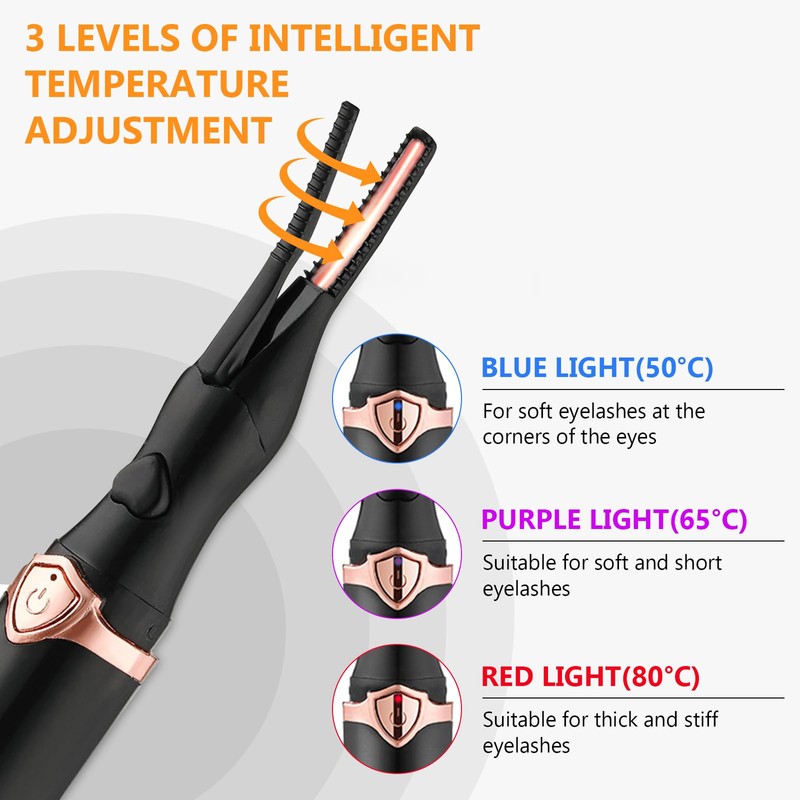 Heated Eyelash Curler, Electric Eyelash Curler, Heated Eyelash Curler, USB