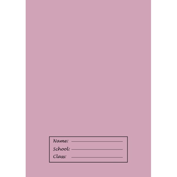 A4 Exercise Book Squared 12mm Pink: Squares/Quad/Grid Ruled Paper Notebook