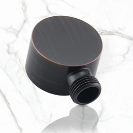 UCLIMAA Wall Supply Elbow for Handshower, Brass Round Wall Mount Shower Hose Connectorm1/2 for Handheld Hand Shower-Oil Rubber Bronze