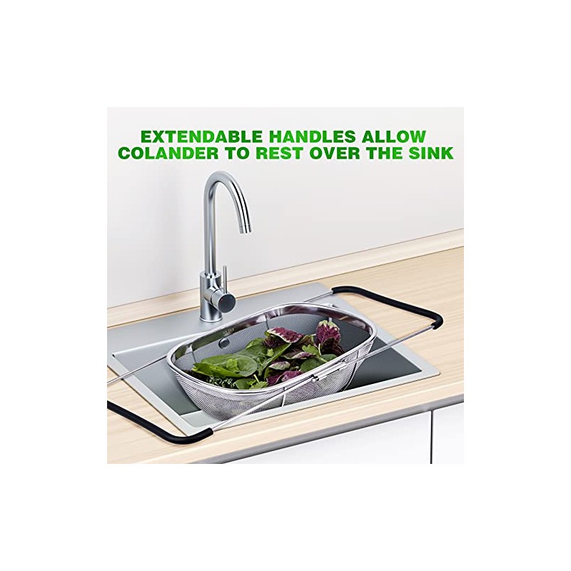 ExcelSteel Colador de acero inoxidable., Stainless