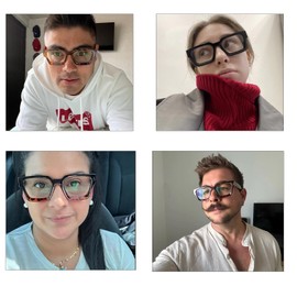 YAMEIZE Blue Light Filter Glasses for Women and Men Square Computer Gaming Glasses Anti Blue Light Glasses, leopard