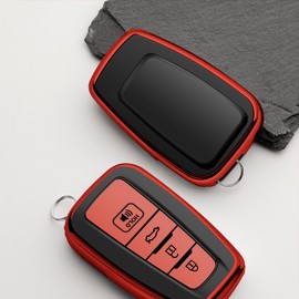 ZSPDACC Compatible with Toyota Key Fob Cover car Key Case Holder Protector Avalon C-HR Camry Corolla GR Supra GR86 Highlander Mirai Prius RAV4 Yaris Accessories
