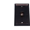 RiteAV Coax Cable TV Wall Plate 1 Gang Flat -