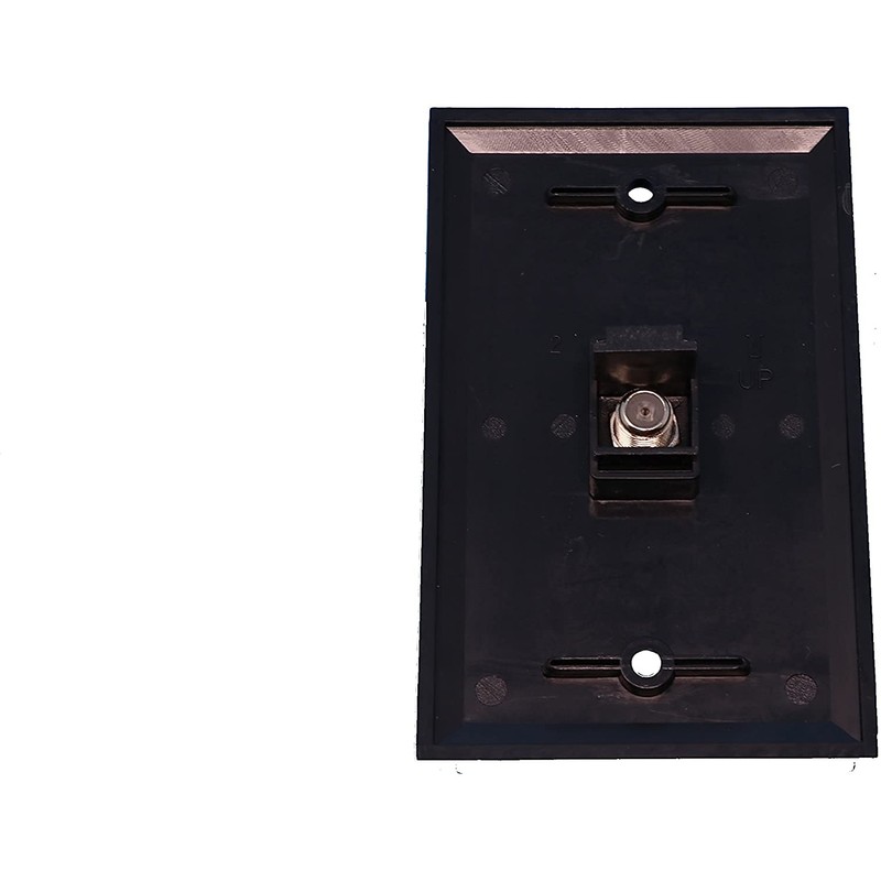 RiteAV Coax Cable TV Wall Plate 1 Gang Flat -