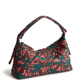 Vera Bradley Premium Cotton Roxbury Crescent Shoulder Bag, Victorian Vines
