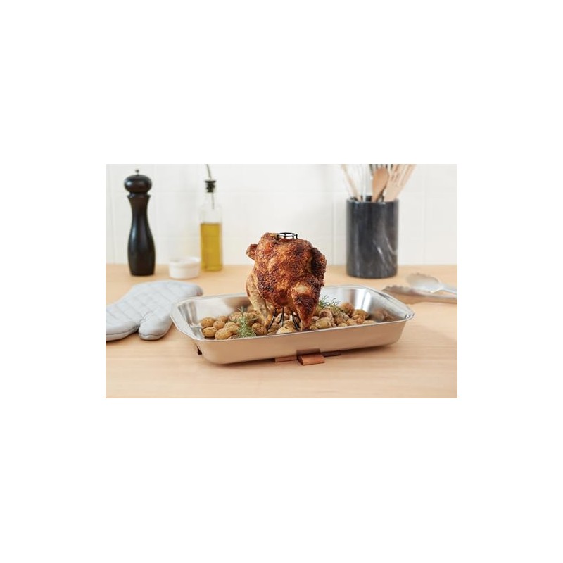 Fox Run Vertical Chicken Roaster, Non-Stick,Black,5.5 x 5.5 x 7.5