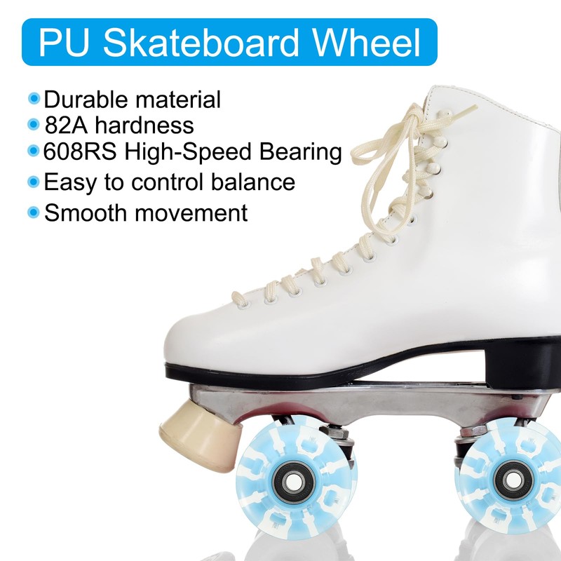 PATIKIL Roller Skate Wheels Set,8 Pack 58mm 82A Light Up