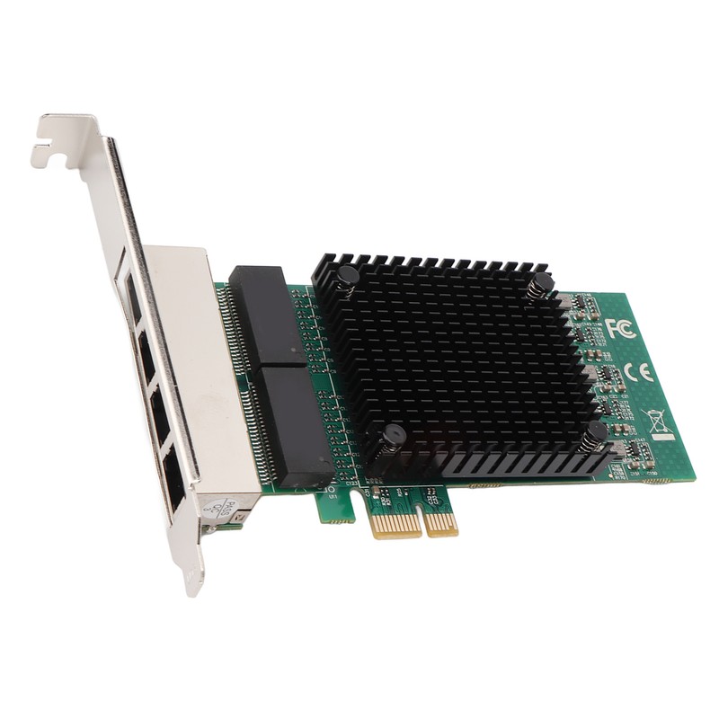 PCIE X1 Ethernet Card 4 Port RJ45 Copper Interface JL82571GB