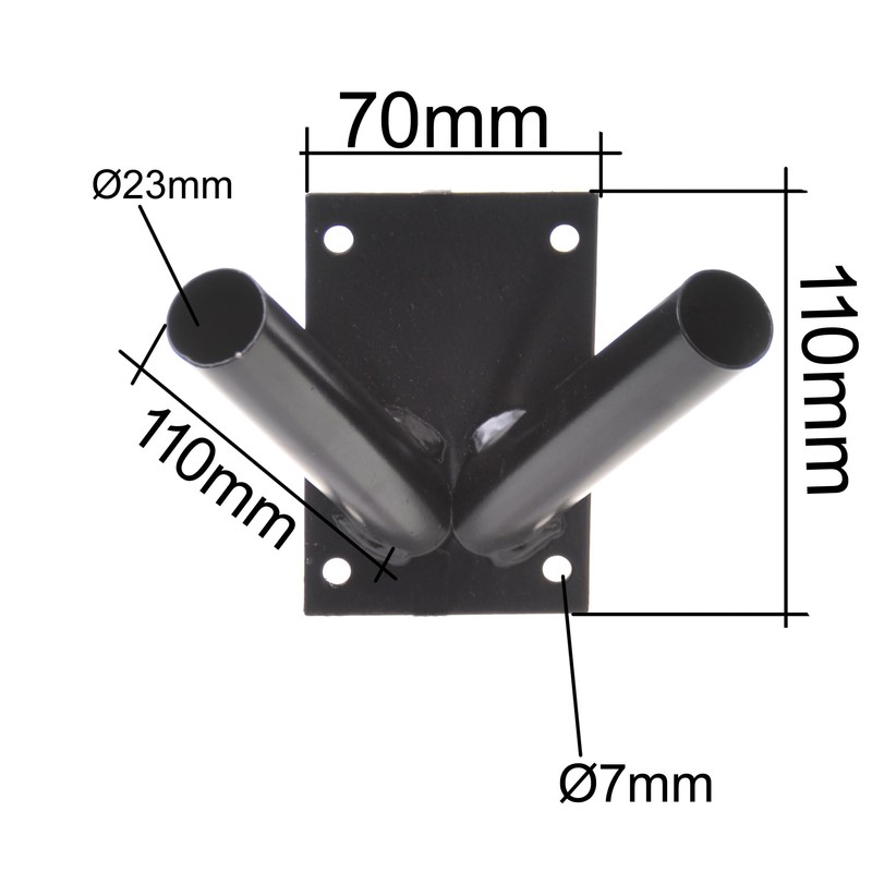 Aqbau Flag Holder 2 Compartments Flag Pole Holder Flag Wall