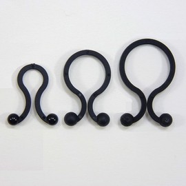 tekunobeinzu Twist and Clips (Black) 3 Bundle of 12 Pcs/pack