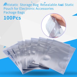 Antistatic Ziplock Bag, 100Pcs/set 6x9cm Antistatic Resealable Ziplock Pouch Storage Bag for Electronic Accessories, Digital Product Package - Waterproof, Anti-Static, Moisture etc