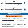Muzata 40Pack 1/8" Black Swage Lag Screws Left & Right