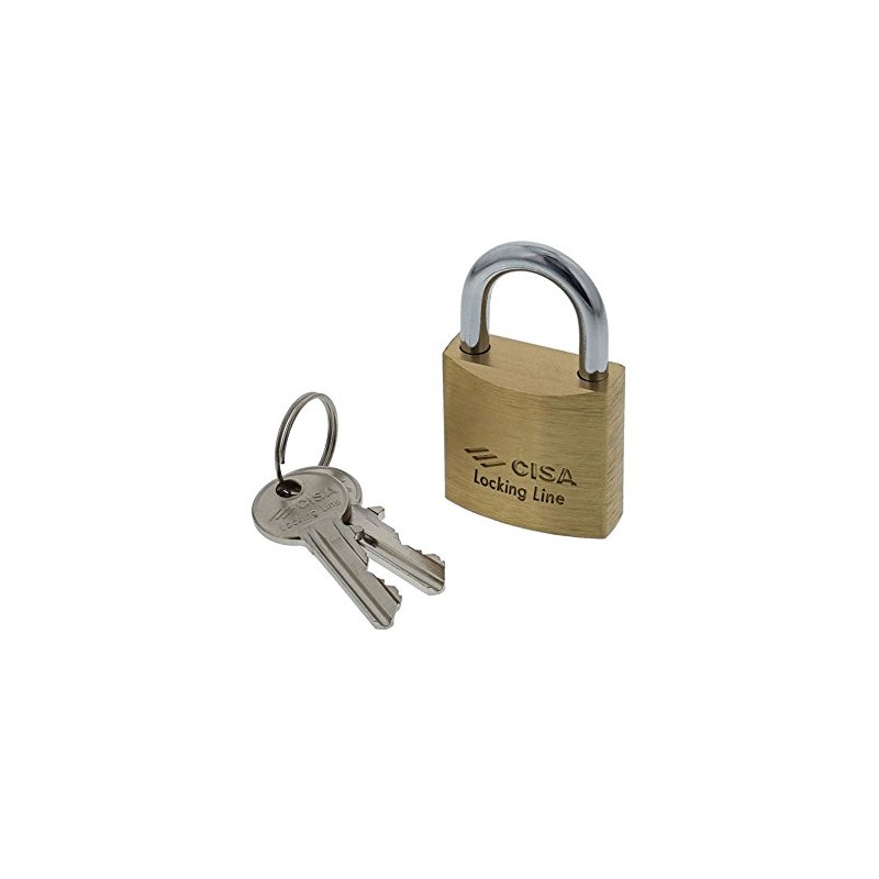 CISA Padlock Locking Line, Brass, Gold, 21010300