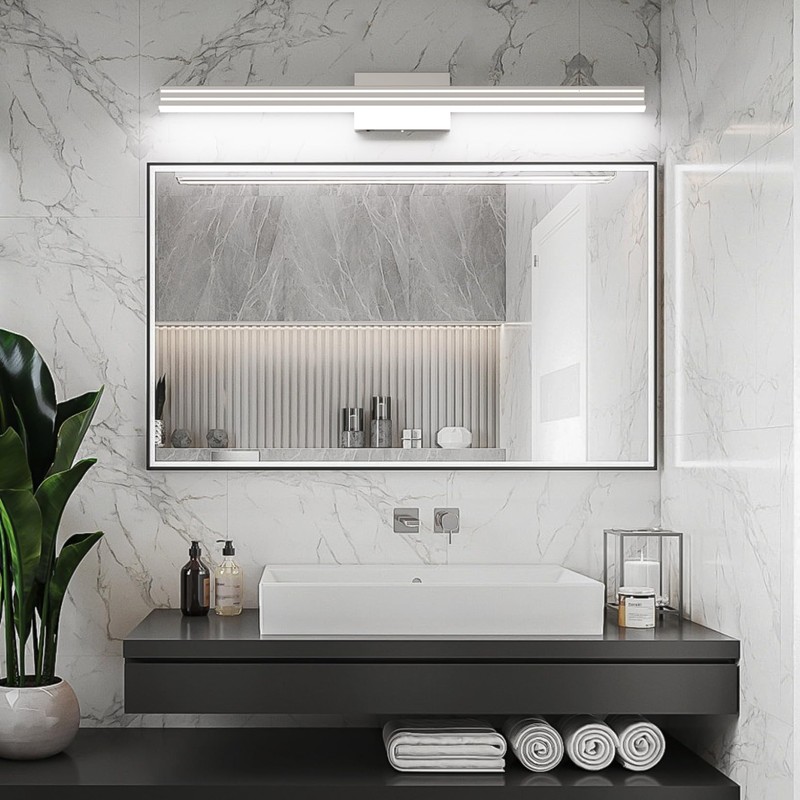 Ralbay 40inch Brushed Nickel Vanity Light with 5 Color Temperature