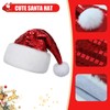 JKSVE Sequin Santa Hat for Adults Christmas, Sparkly New Year