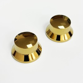 OVSAL 2Pcs Electric Guitar Control Knobs Volume and Tone Knobs Metal Guitar Knobs Replacement Parts for Feder Strat Telecaster Jazz Gibson Les Paul（ Gold）