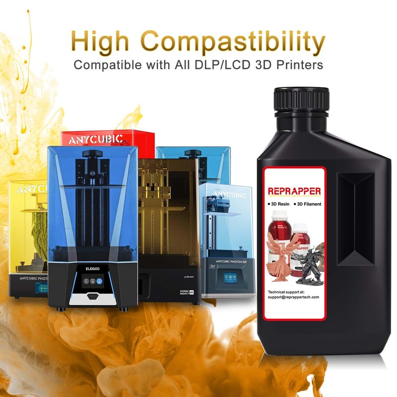 RepRapper Brass MetalShift 3D Printer Resin 405nm Fast UV-Curing Standard