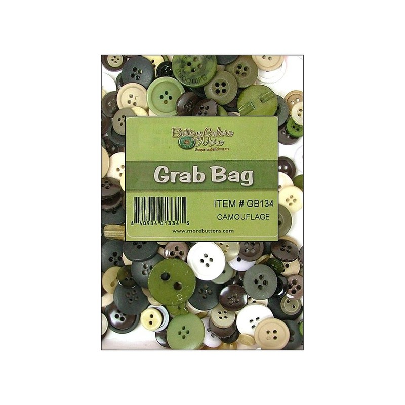 Buttons Galore Grab Bag Camouflage Button