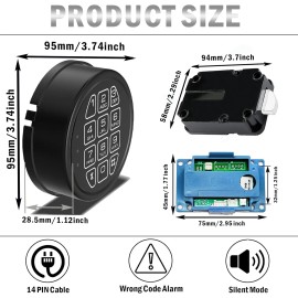 MOUNT Gun Safe Replacement Lock Electronic Black keypad Swingbolt Lock For Gun Safe