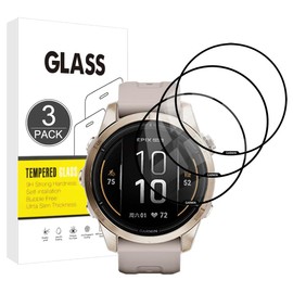 E-Hamii Screen Protector Compatible with Garmin Epix Pro 42 mm, Pack of 3, 3D Curved Full Cover, Scratch-Resistant, High Definition, Screen Protector for Garmin Epix Pro 42 mm