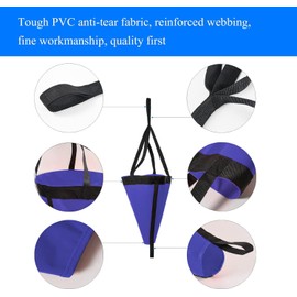 WILLWIN Drift Sock Sea Anchor Drogue, Drift Anchors, Drift Chutes Fishing for Kayaks, Boat, Jet Ski, Inflatable, Pontoon, Small Fishing Boat (Blue)