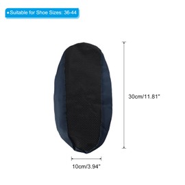 PATIKIL Waterproof Shoe Covers, 2 Pairs Water Resistant Rain Shoe Cover Washable Non Slip Boots Cover for Indoor Outdoor, Navy Blue