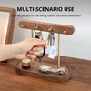 muso wood Walnut Key Stand for Entryway Table, Wooden Key