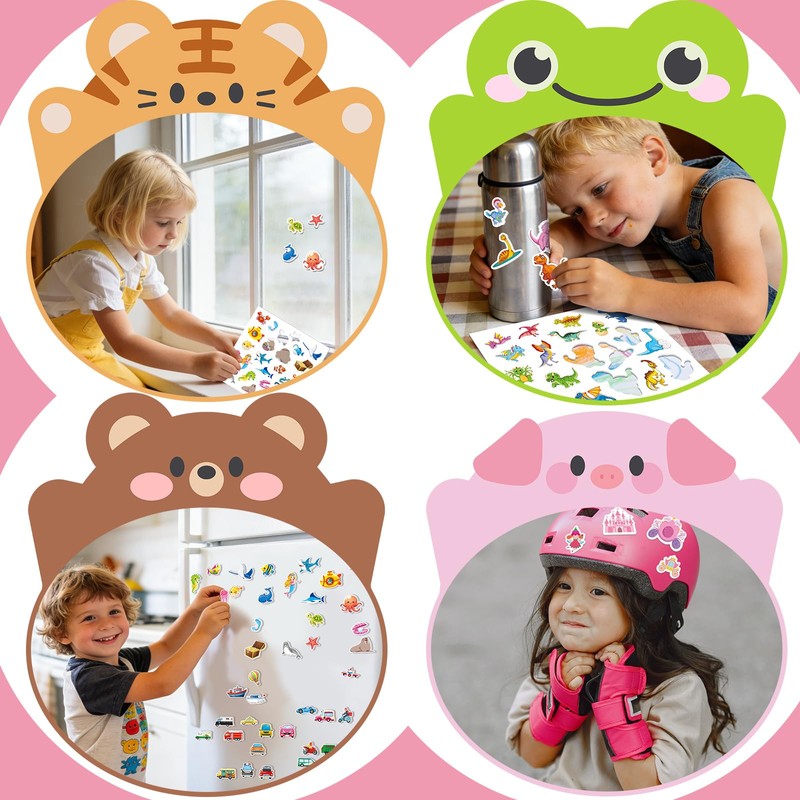 Kalysky 6 Pack Reusable Jelly Sticker Books for Toddlers 2-6