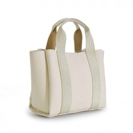 Balcos Women's Lurex Tape Design 3 Layer Handbag, green